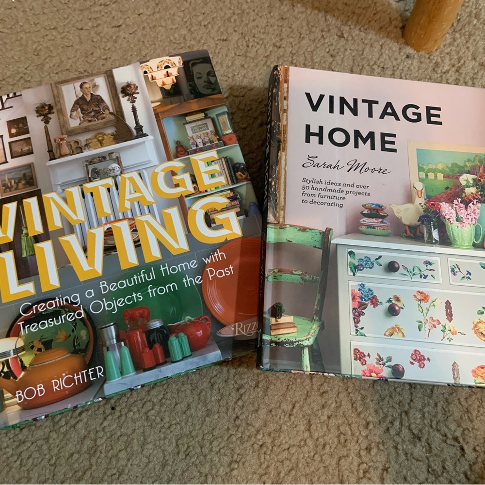 Make an offer! Vintage Living and Vintage Home Home Decor Books. Set of 2.